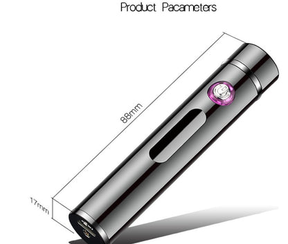 Electric Metal Lighters Smoking Windproof Dual Plasma Rechargeable USB Lighter