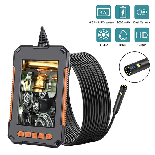 Industrial Endoscope Camera 1080P HD Screen Single & Dual Lens Inspection Camera IP68 Snake Camera With 8 Adjustable LED
