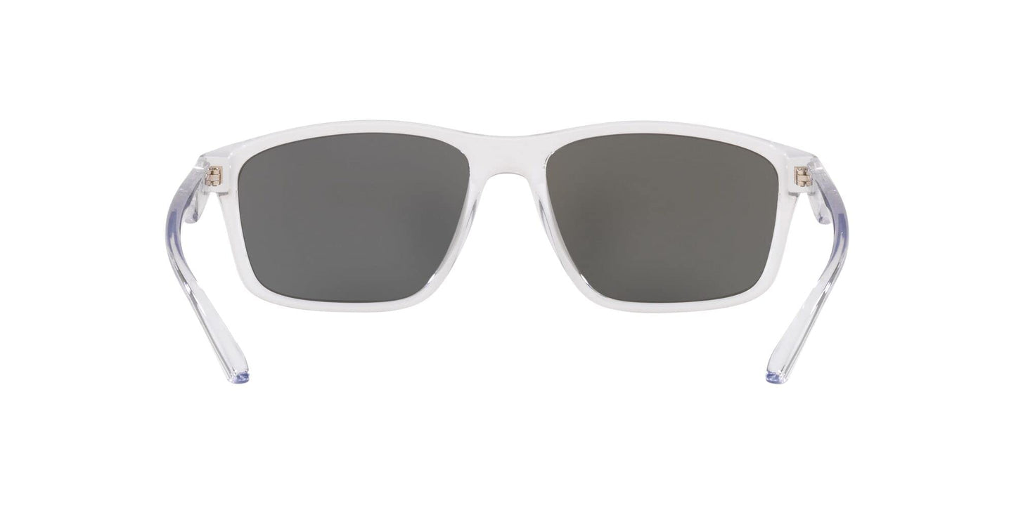 A|X ARMANI EXCHANGE Men's Ax4122s Square Sunglasses, Shiny Crystal/Grey Mirrored Silver, 59 mm