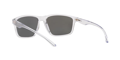 A|X ARMANI EXCHANGE Men's Ax4122s Square Sunglasses, Shiny Crystal/Grey Mirrored Silver, 59 mm