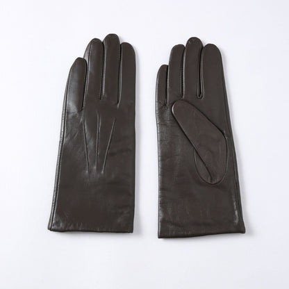 Wool In Driving And Biking Lengthened Goat Leather Gloves For Women