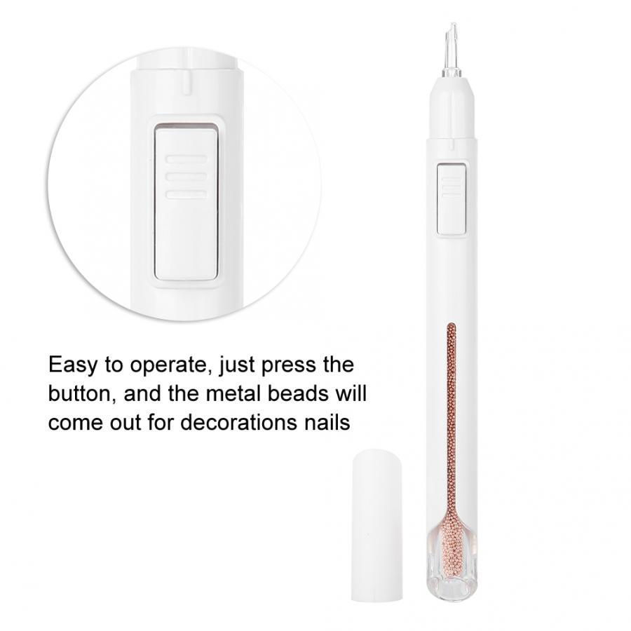 Nail Pen New Nail Ball Pen Point Drilling Pen Automatically Out Beads
