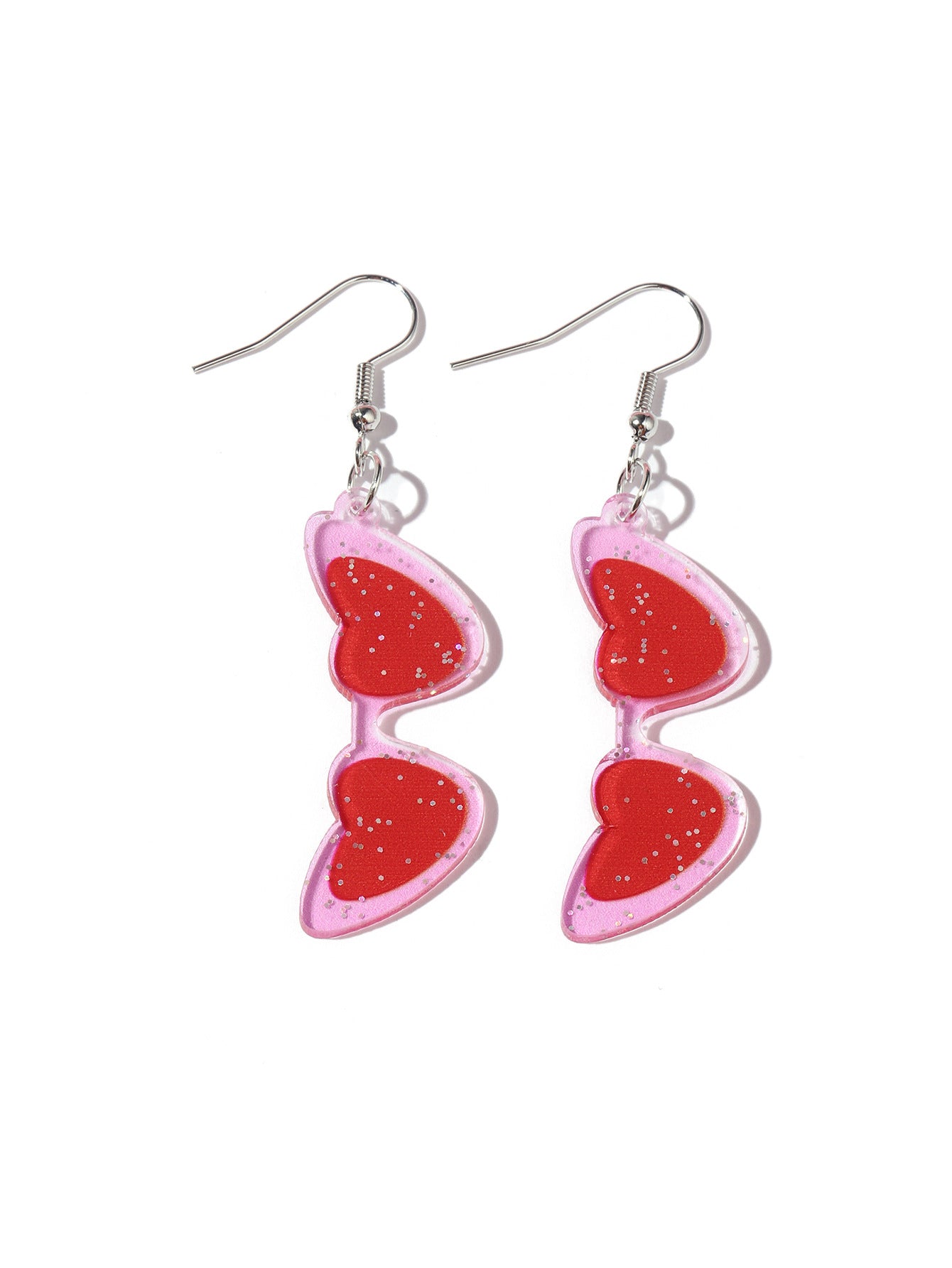 Creative Cute Transparent Acrylic Love Heart Earrings