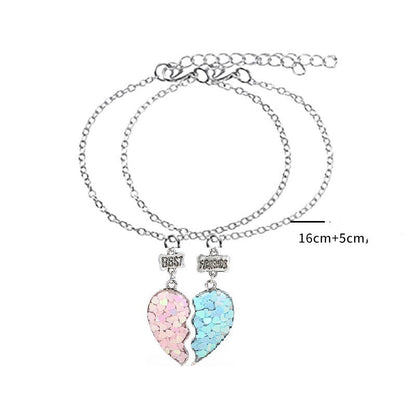Epoxy Cartoon Alloy Jewelry New Sequin Love Heart Shape