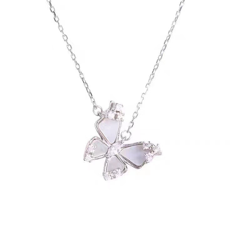 Zircon Butterfly Necklace Simple All-match Necklace Fashion Temperament Clavicle Chain