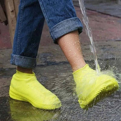 Vintage Rubber Boots Reusable Latex Waterproof Rain Shoes Cover Non-Slip Silicone Overshoes Boot Covers Unisex Shoes Accessories