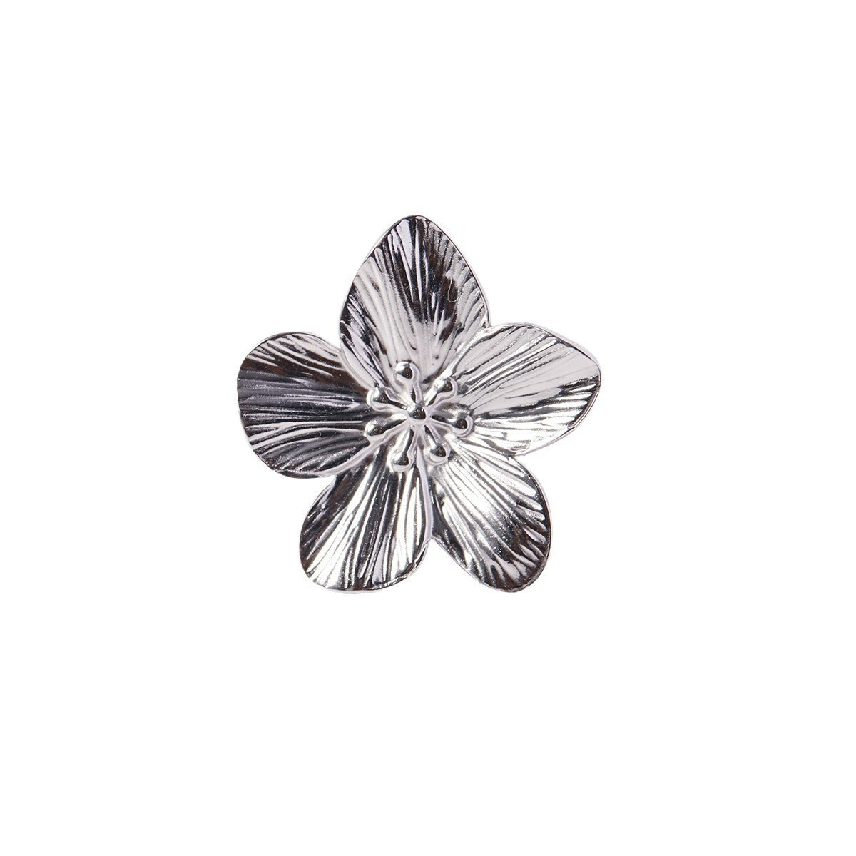 Flower Silver Petal Ring